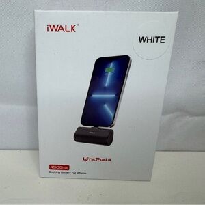 iWALK LinkPod 4 4500mAh Portable Charging Dock For iPhone, White